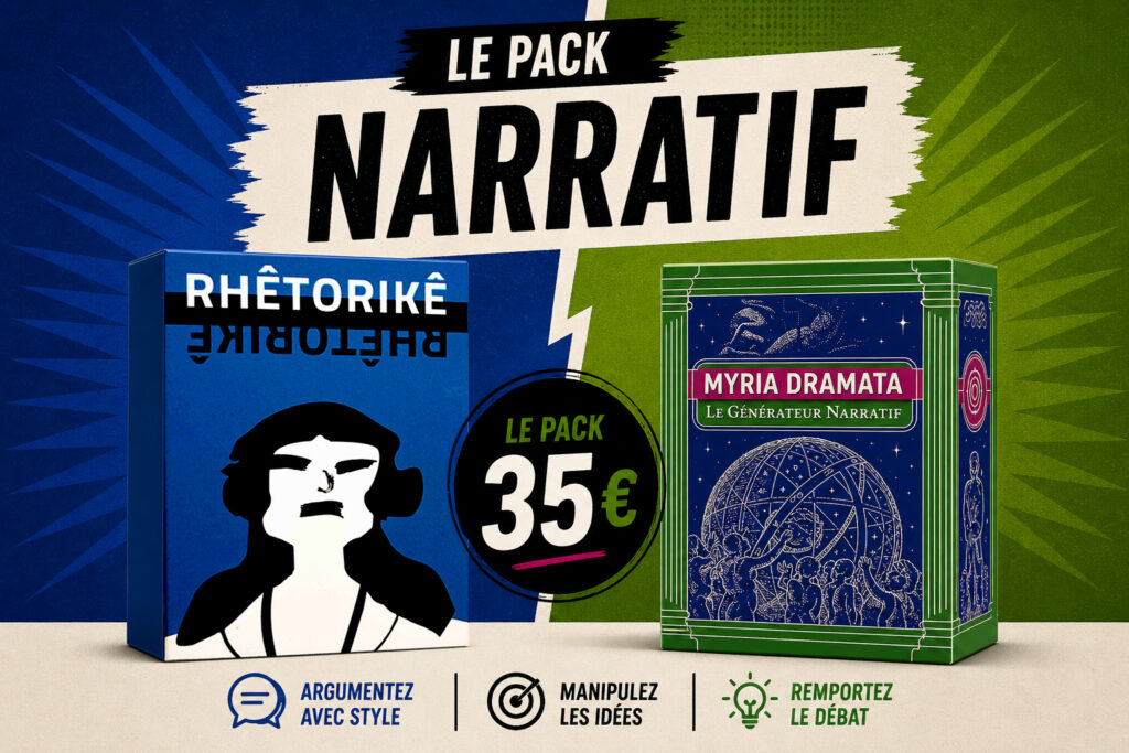 Pack Narratif – Jeu de storytelling & rhétorique (Rhêtorikê + Myria Dramata)